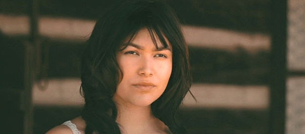 Alyssa Wapanatahk as Sophia, the woman Ed Dantes loves in Cottonmouth (2025)