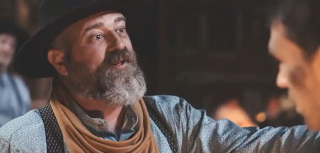Ben Tubbs as Brock Thomas, having fun at the expense of Silas Johnson in A Gunfighter's Deal (2025)