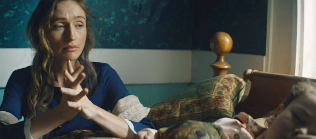 Essa O'Shea as Charlotte Terry, watching over her ill son in The War Between (2025)
