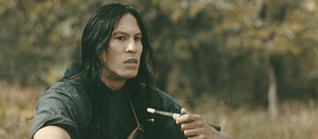 Jeremy Gauna as Duncan, Victor Cain's assistant, realizing something's gone wrong in Cottonmouth (2025)