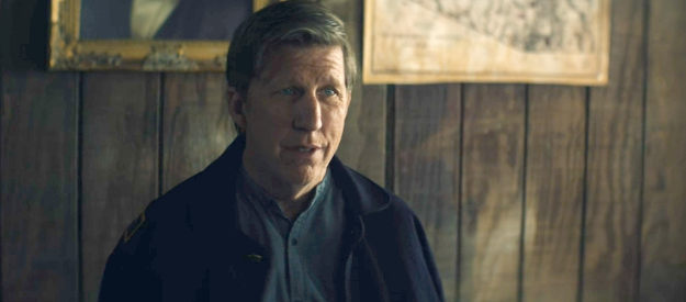 Robert Peters as Col. Canby, talking to Charlotte Terry in The War Between (2025)