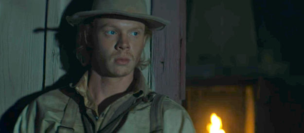 Sam Bullington as Moses Jennings, watching over a home where four fellow Texans have died in The War Between (2025)