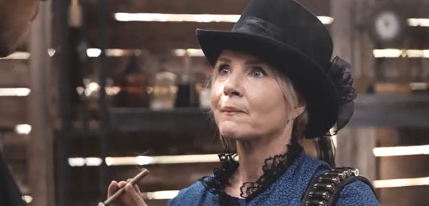 Tanya Christianson as Maylene Redding, the newswoman in town to report on a gunfight between legends in A Gunfighter's Deal (2025)
