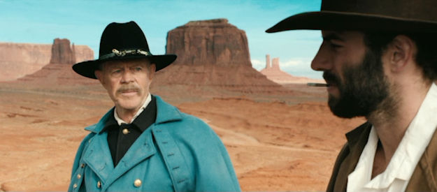 William H. Macy as Major O'Rourke gives Merrick Beckford his assignment in Frontier Crucible (2025)