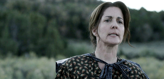 Cameron Meyer as Martha Ballard, the oldest and most outspoken of Josiah Ballard's three wives in This Bloody Country (2025)
