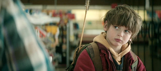 Gavin Maddox Bergman as Cal Starr, the young boy who claims he's Sitting Bull reincarnated in Americana (2023)