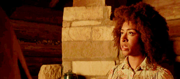 Kayla Coulhurst as Missy Walker, explaining to Jim Kelly why she's hellbent on moving back to Ohio in Killin' Jim Kelly (2025)