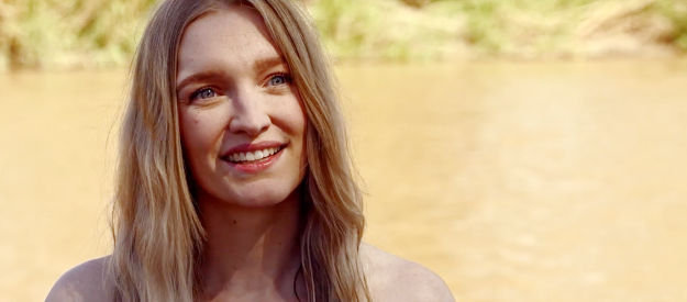 Brittany Mae as Constance, meeting 1st Lt. Calib Bellnap in Blood Totem (2026)