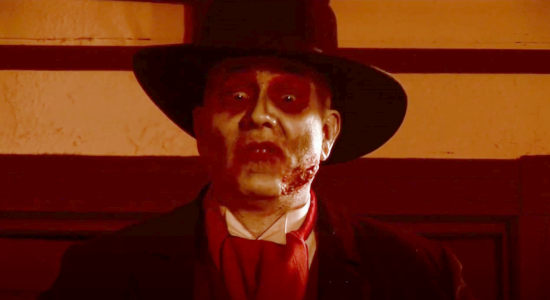 Gilbert Austin as Ambrose, leader of the leper gunmen summoned to Rosewood in The Magnificent Dead (2010)
