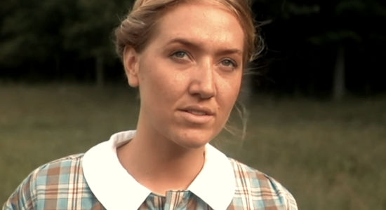 Joni Adahl as Annie, hoping Colt will help guide her to Salt Lake in First Seal Revelations (2025)