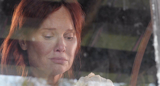 Kelly Shipe as Adena Barnett, Samuel's husband, just wishing he would come home from war in Marbles and Bullets (2025)