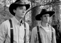 Nigel Butler as Todd and Gunnar Dalton as Henry 'Duck' Mallard, fretting about their traveling companion in Buried on Shine Mountain (2024)