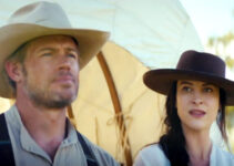Trevor Donovan as Chase Logan and Ashley Elaine as Jessie Strong, traveling to their new home in Where the Wind Blows (2025)