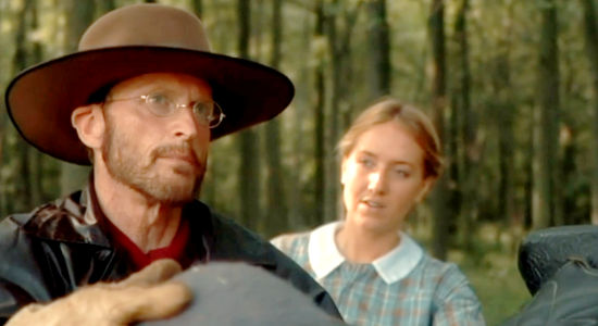 River Roubaix as Colt and Joni Adahl as Annie, facing decision time in First Seal Revelations (2025)