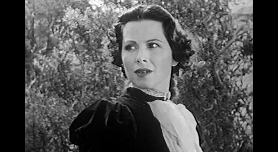 Peggy Nelson as entertainer Cara Emmons, a woman worried about Clint Rust's safety in Scorching Fury (1952)