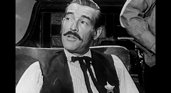 Rory Mallinson as Sheriff J.D., the man who deputizes Clint and Kirk in Scorching Fury (1952)